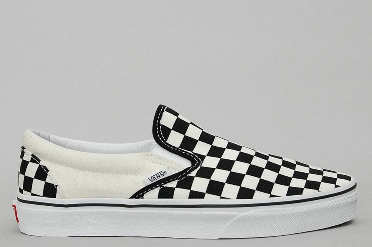 Vans - Classic Slip-On - Black / White / Checkerboard