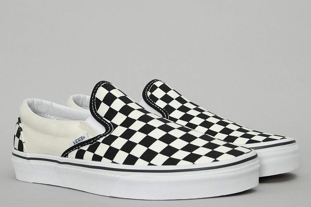 Vans - Classic Slip-On - Black / White / Checkerboard