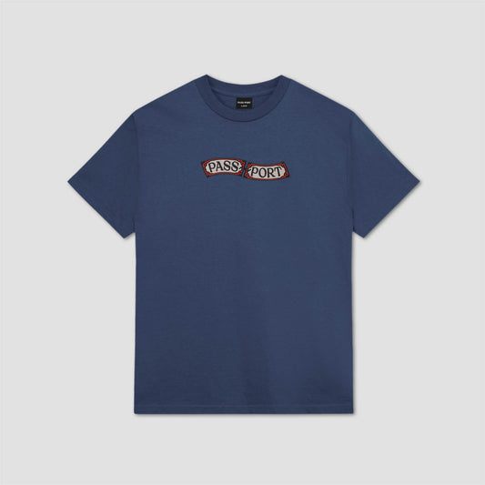 PassPort Red Flag T-Shirt Harbour Blue