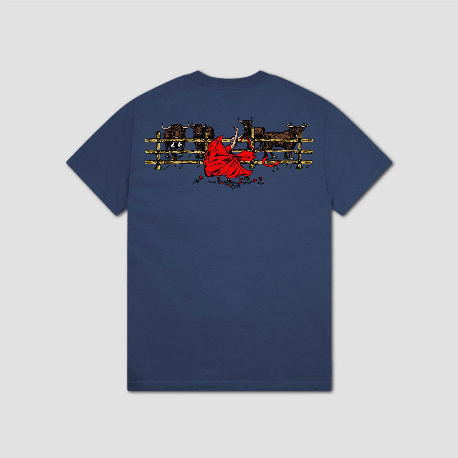 PassPort Red Flag T-Shirt Harbour Blue