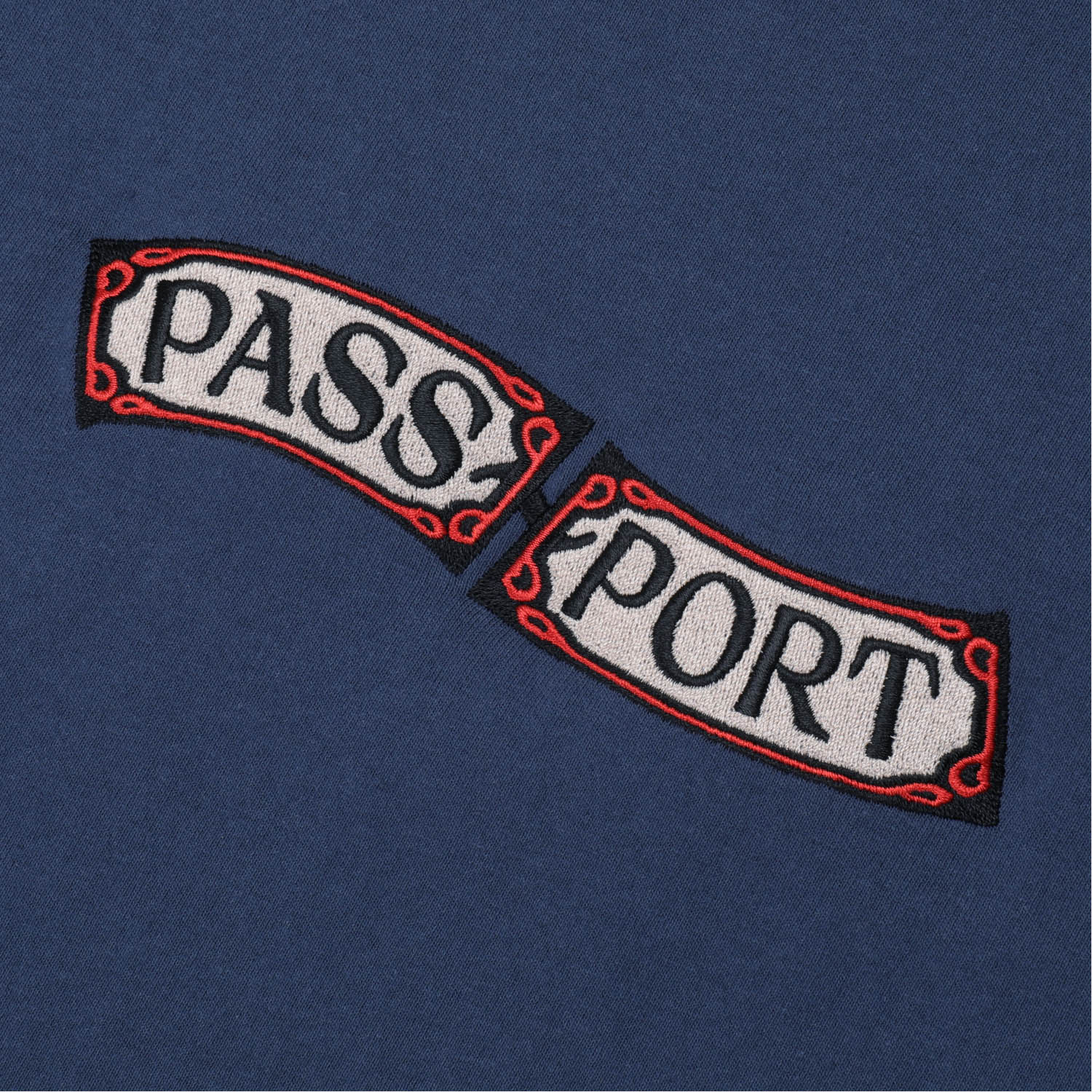PassPort Red Flag T-Shirt Harbour Blue