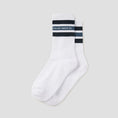 Load image into Gallery viewer, Polar Fat Stripe Rib Socks White Blue
