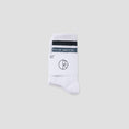Load image into Gallery viewer, Polar Fat Stripe Rib Socks White Blue

