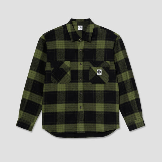 Polar Mike Longsleeve Shirt Flannel Black Army Green