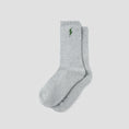 Load image into Gallery viewer, Polar No Comply Rib Socks Heather Grey Green
