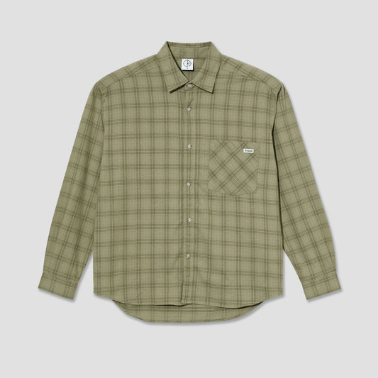 Polar Mitchell Longsleeve Shirt Flannel Green Beige