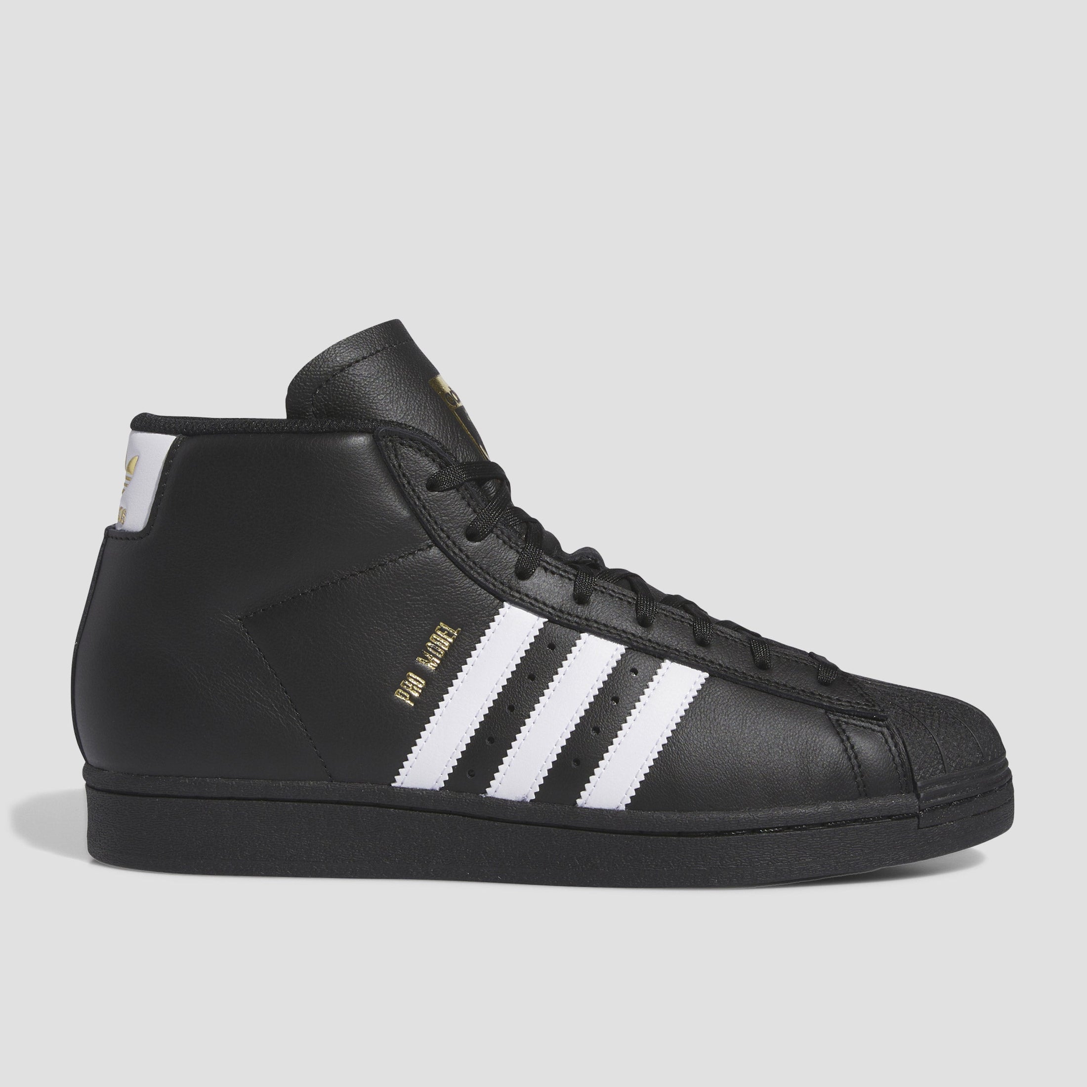 adidas Pro Model ADV Skate Shoes Core Black / Cloud White / Gold Metal Slam City Skates adidas Pro Model ADV Skate Shoes Core Black / Cloud White / Gold Metal Slam City Skates