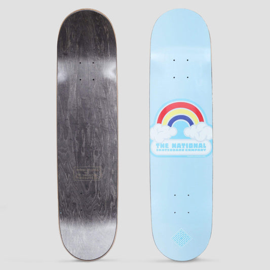 The National 7.75 Double Rainbow Skateboard Deck Blue