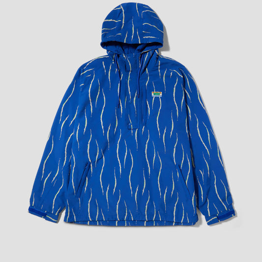 HUF New Day Striped Packable Anorak Blue