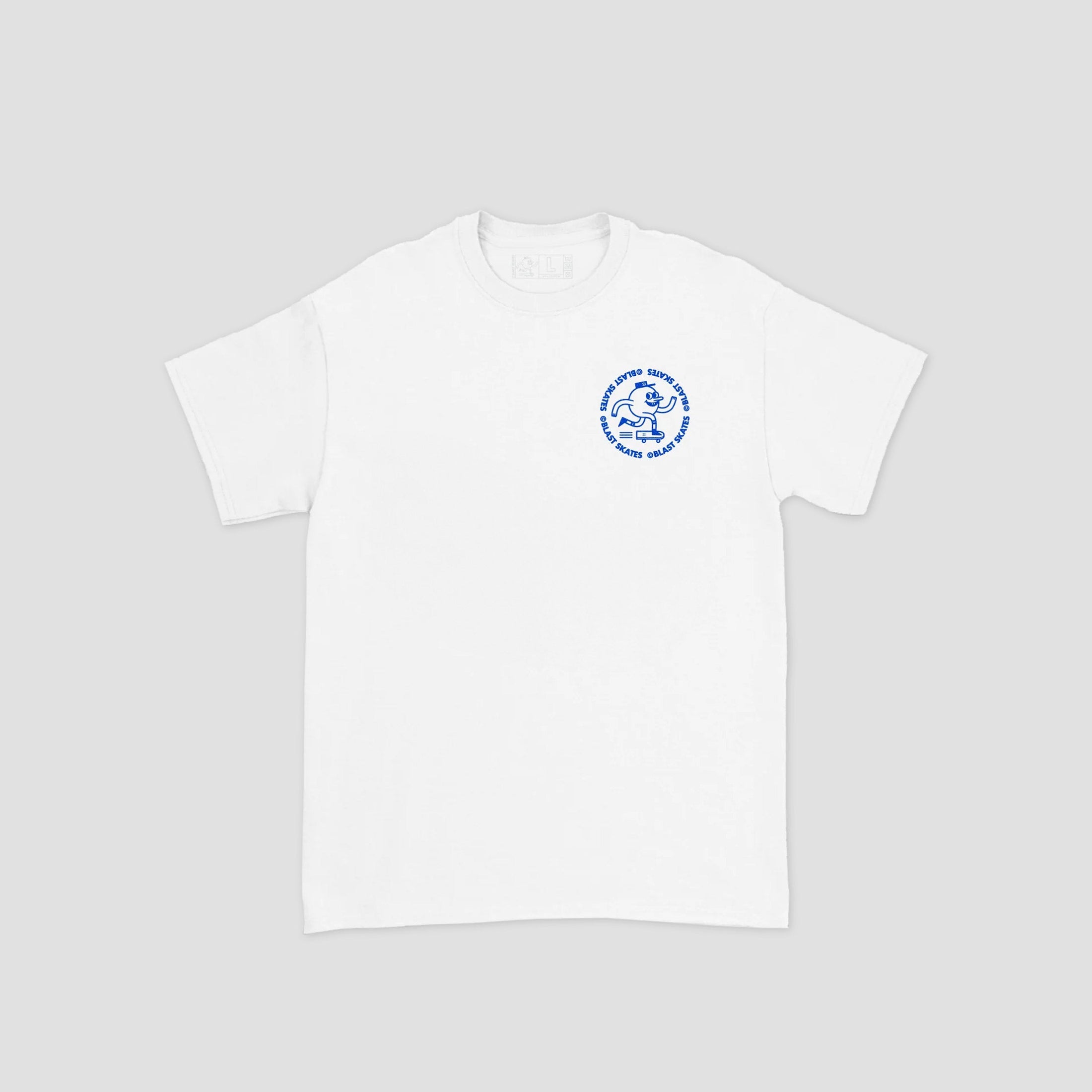 Blast Skates Classic Round Logo T-Shirt White