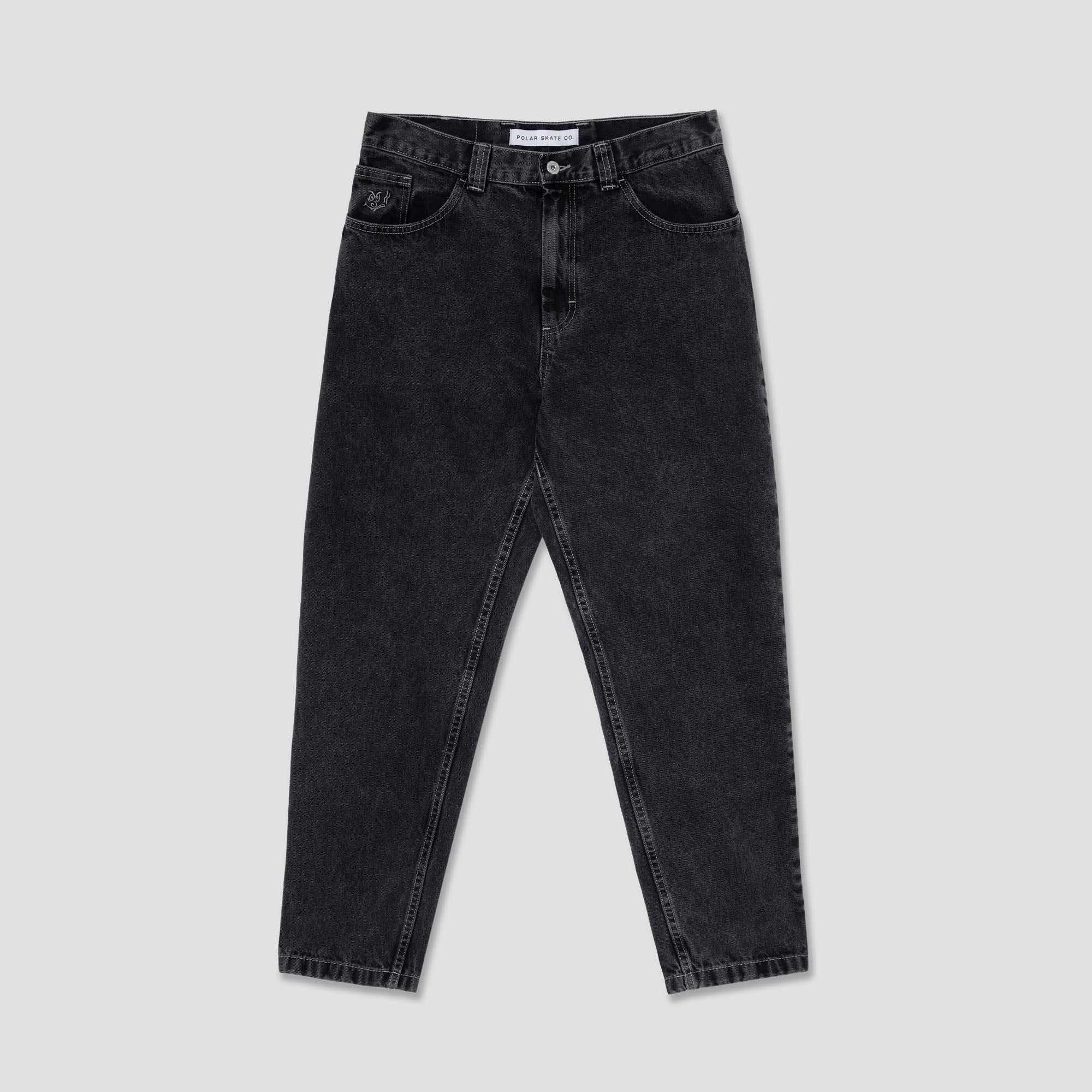 Polar 92 Denim Pants Silver Black