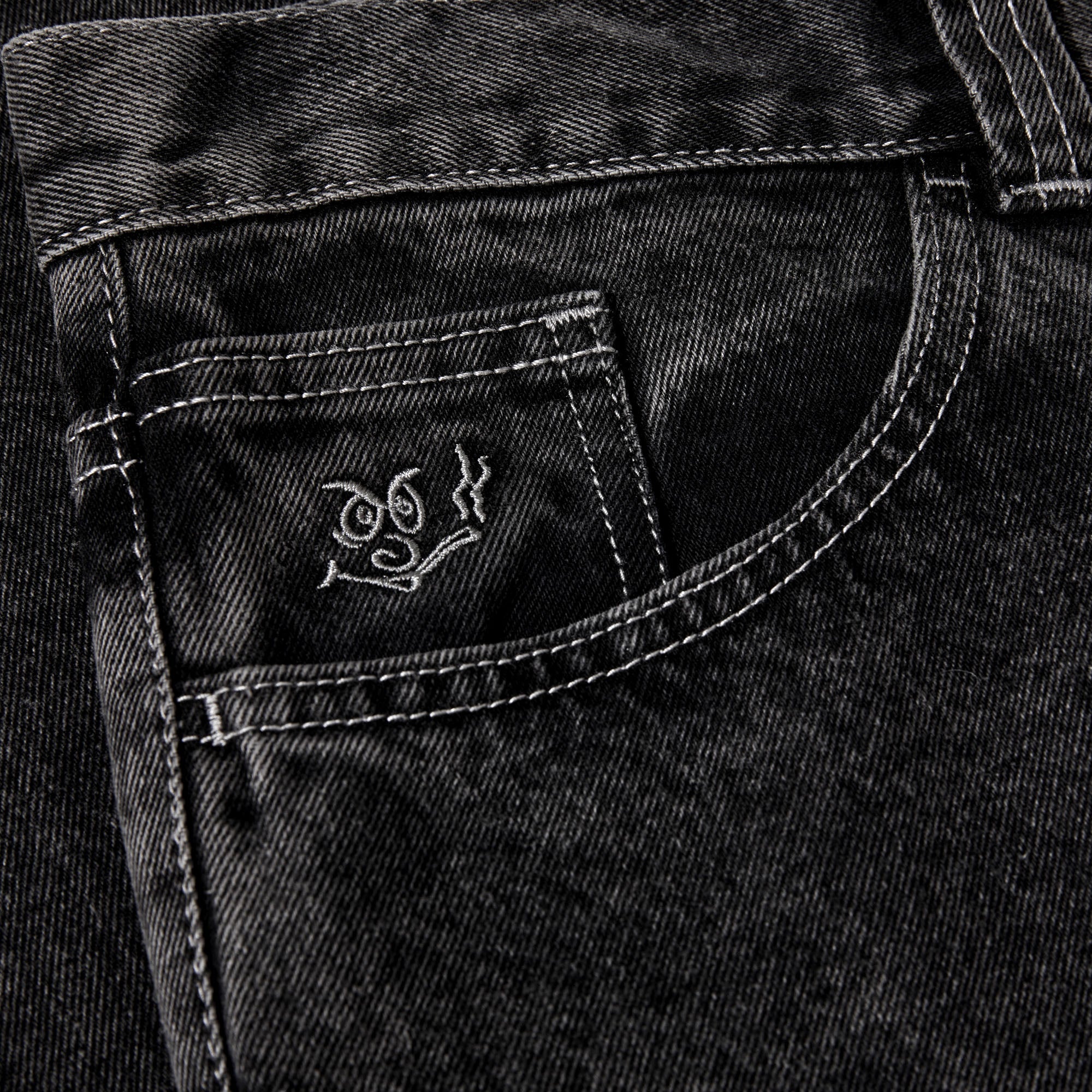 Polar 92 Denim Pants Silver Black