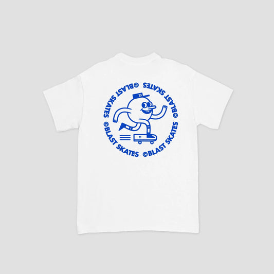 Blast Skates Classic Round Logo T-Shirt White