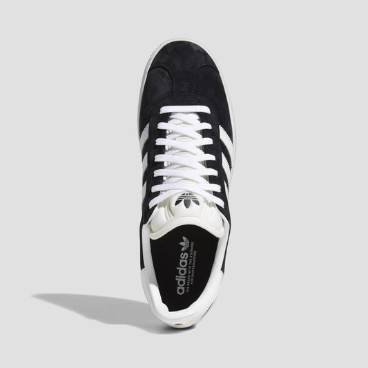adidas Gazelle ADV Skate Shoes Core Black / Cloud White / Gold Metallic