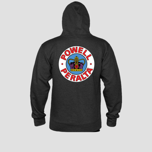 Powell Peralta Supreme Mid Weight Hood Charcoal Heather
