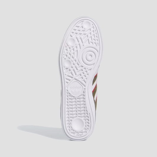 adidas Busenitz X Dan Mancina Skate Shoes Olive Strata / Red / Cloud White