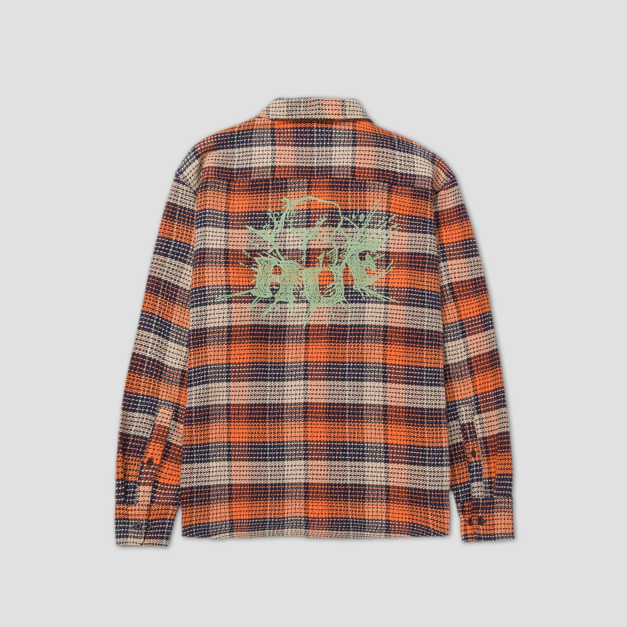HUF Smash Flannel Overshirt Orange