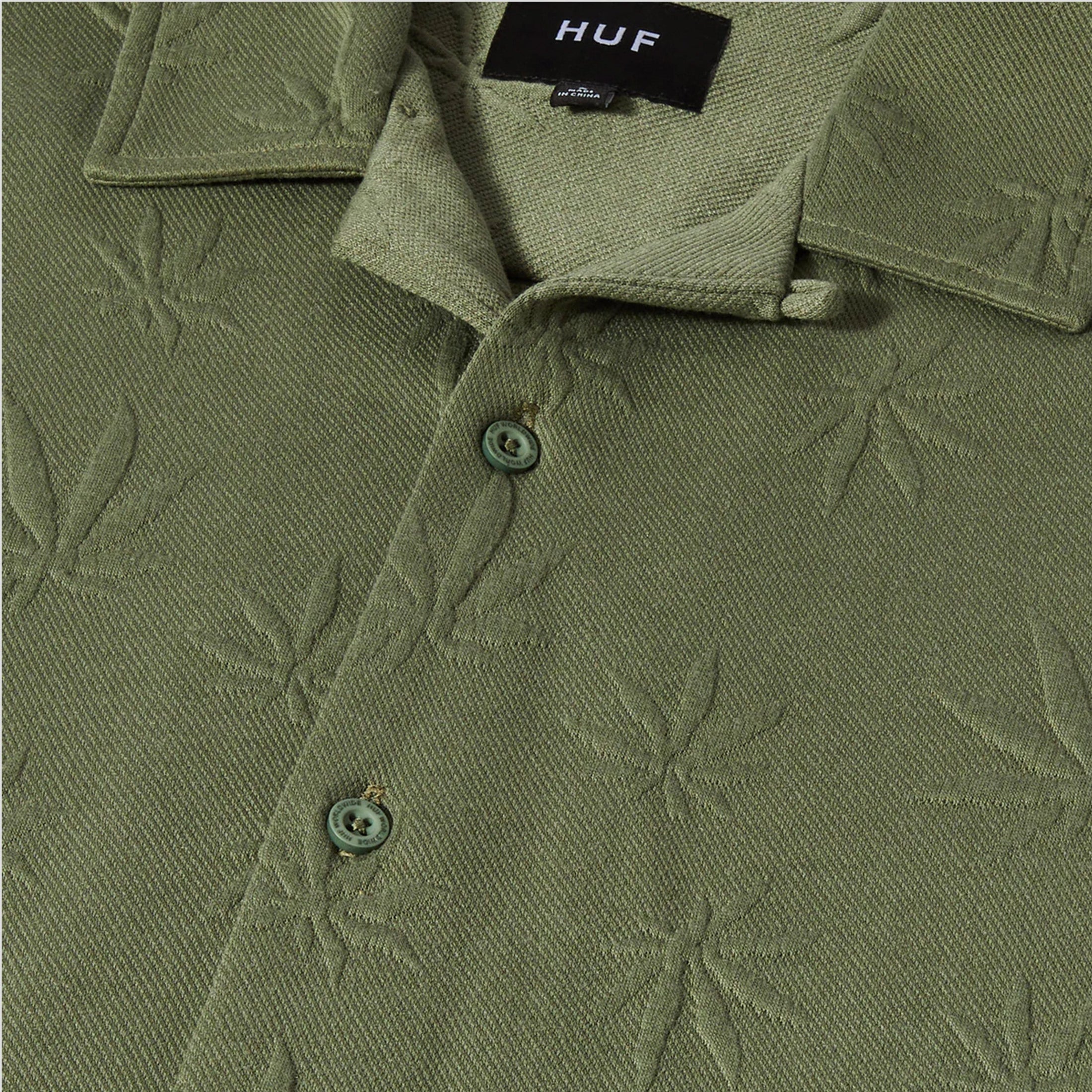 HUF Plantlife Jacquard Shirt Moss