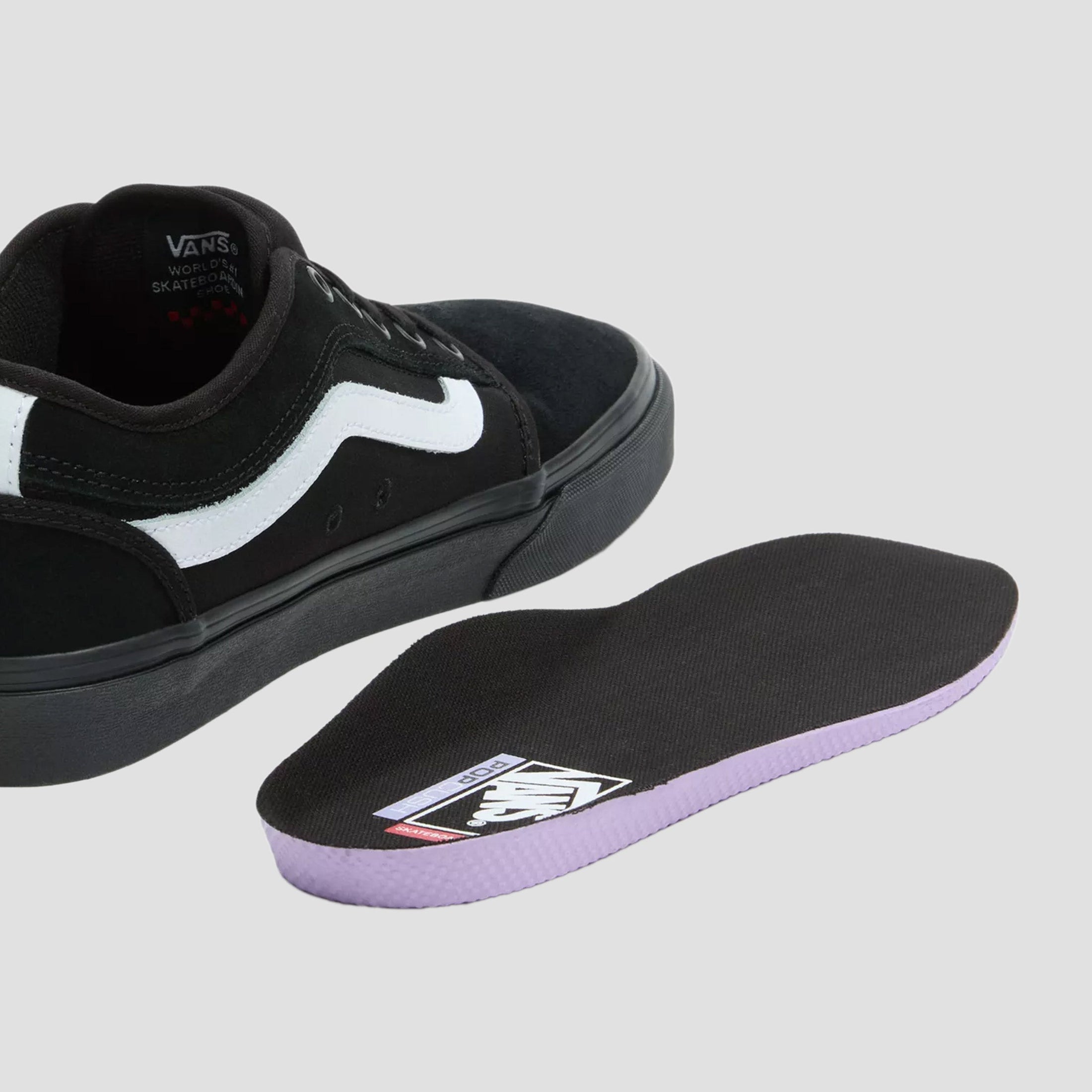 Vans Chukka Low Sidestripe Skate Shoes Black / Black / White