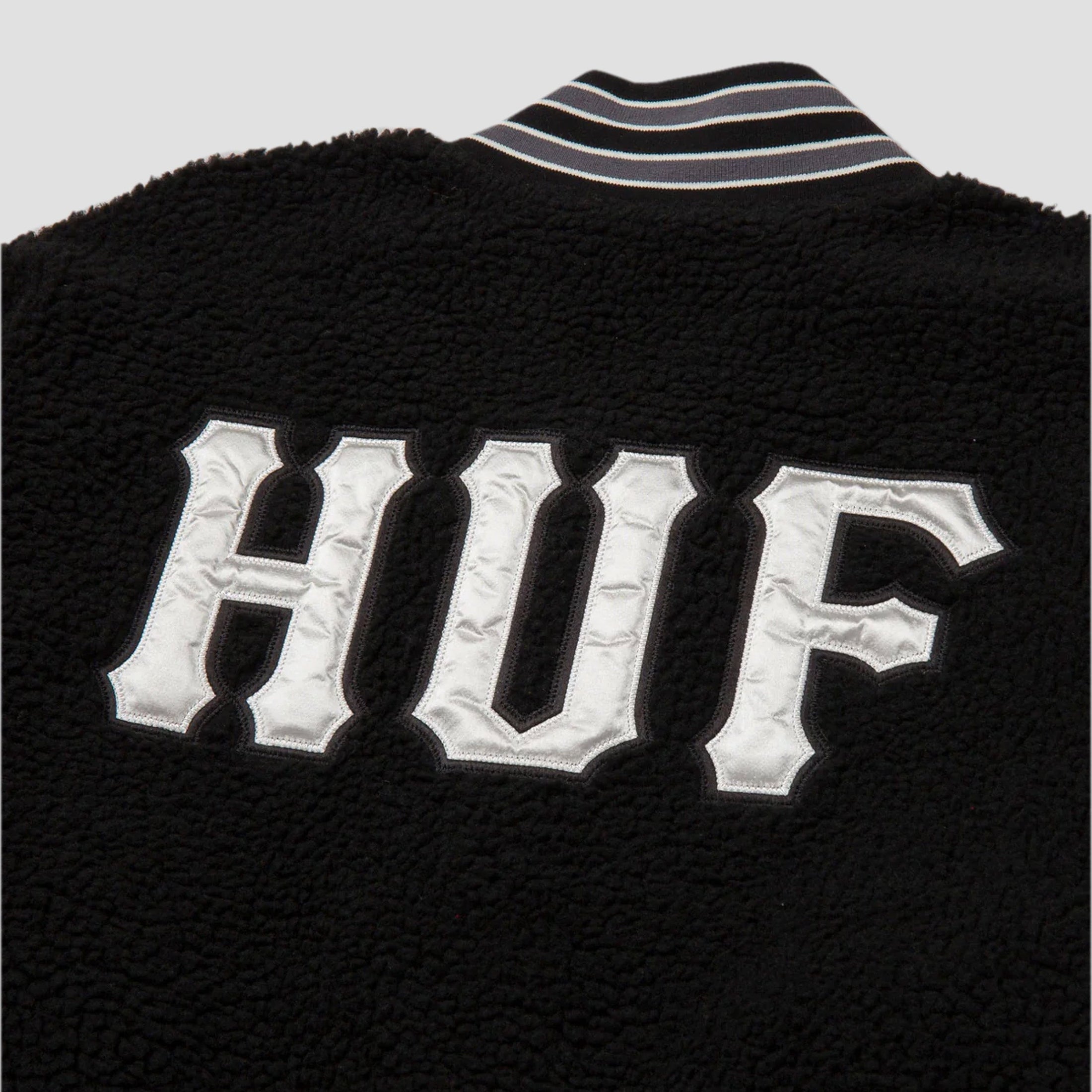 HUF Sherpa Varsity Jacket Black