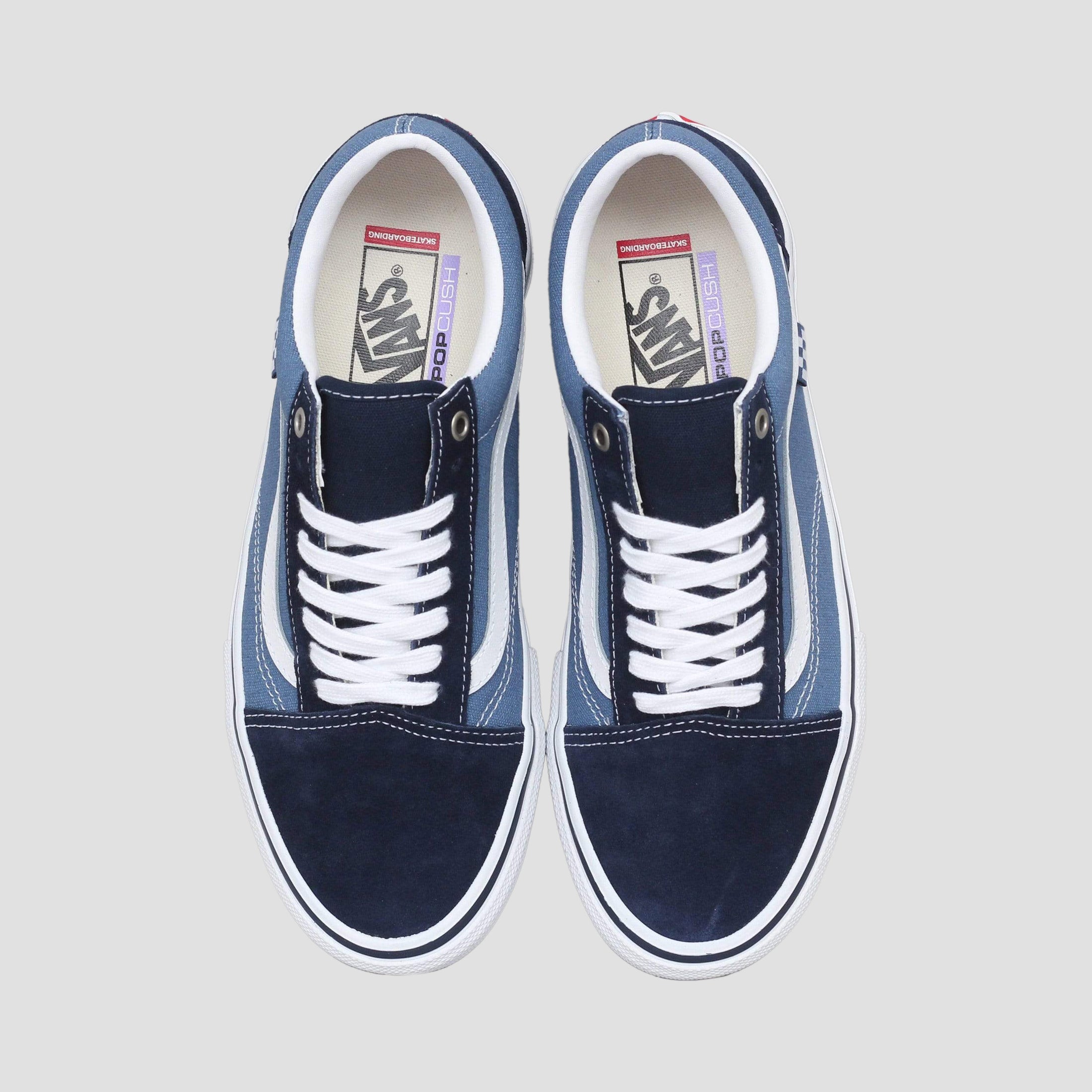 Vans Skate Old Skool Shoes Navy White – Slam City Skates