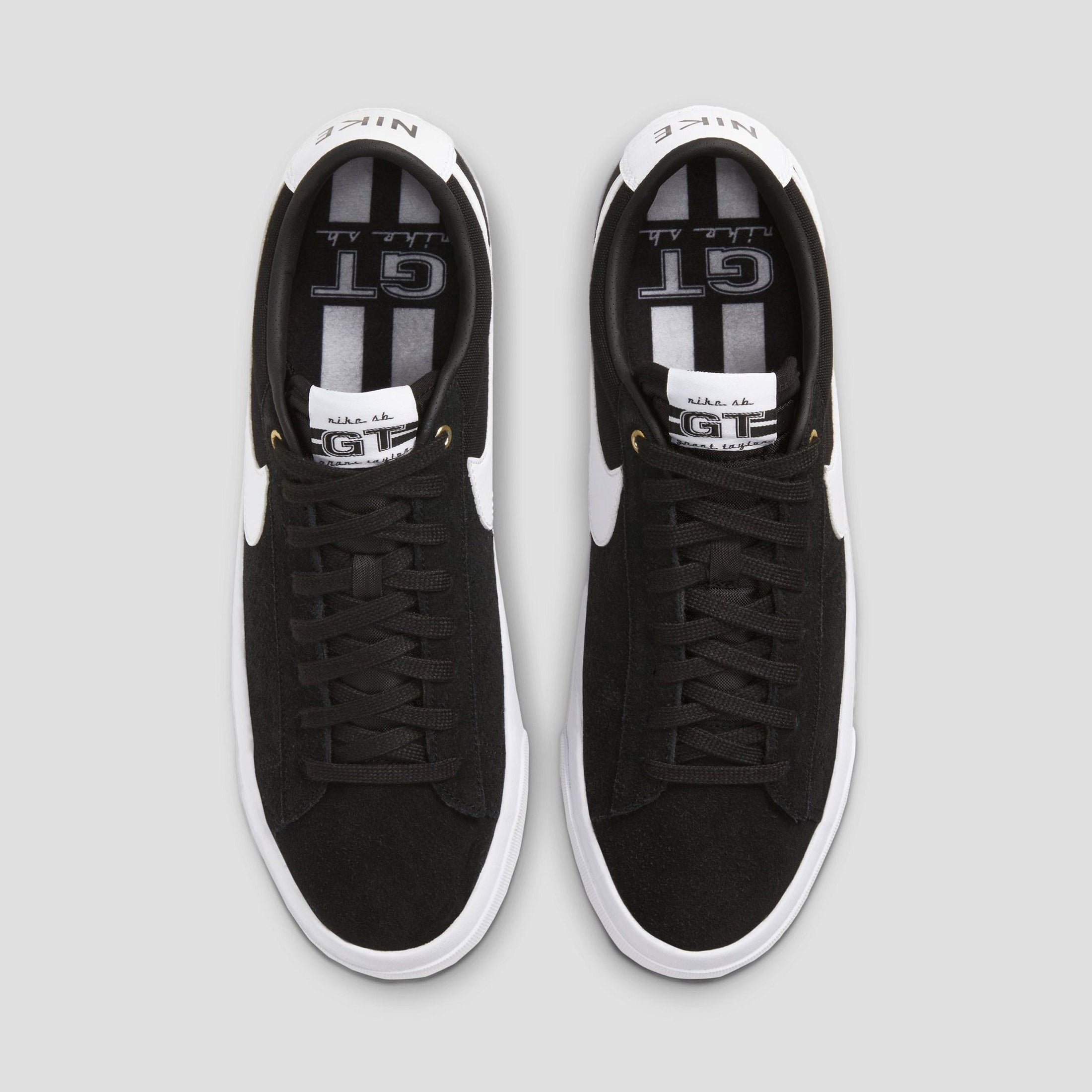 Nike SB Blazer Low Pro GT Shoes Black / White - Black - Gum Light Brown