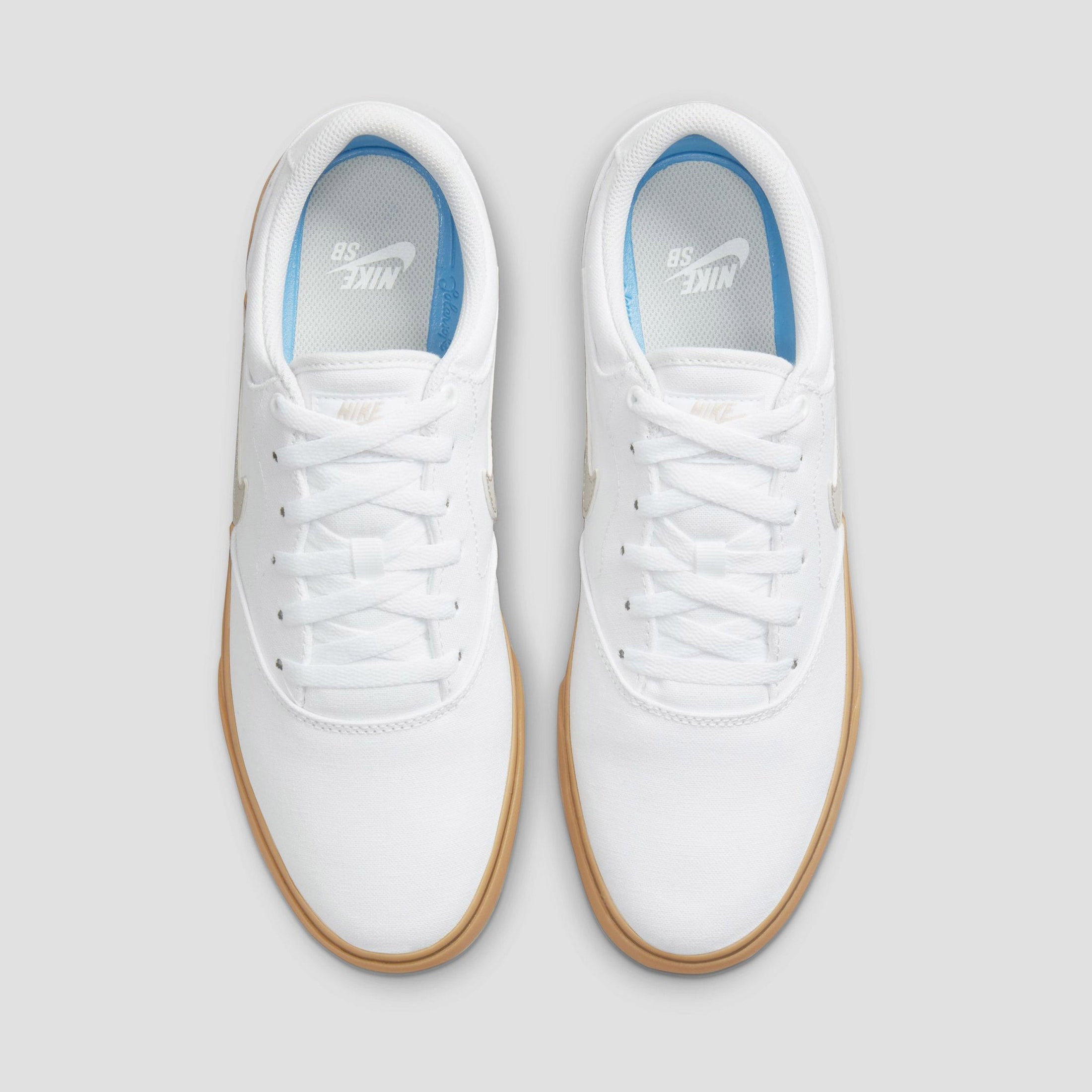 Nike SB Chron 2 Canvas Skate Shoes White / Light Bone / White Gum / Light Brown