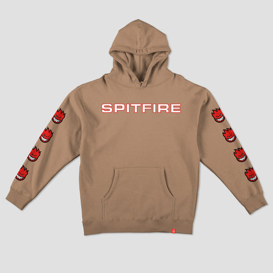 Spitfire Classic 87 Bighead Fill Sleeve Hoodie Sandstone
