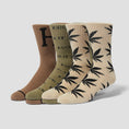Load image into Gallery viewer, HUF Variety 3 Pack Sock Cream Olive Brown
