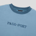 Load image into Gallery viewer, PassPort Official Contrast Organic Crew Baltic Blue
