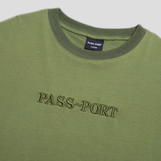 PassPort Official Contrast Organic T-Shirt Olive