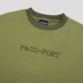 Load image into Gallery viewer, PassPort Official Contrast Organic Crew Olive
