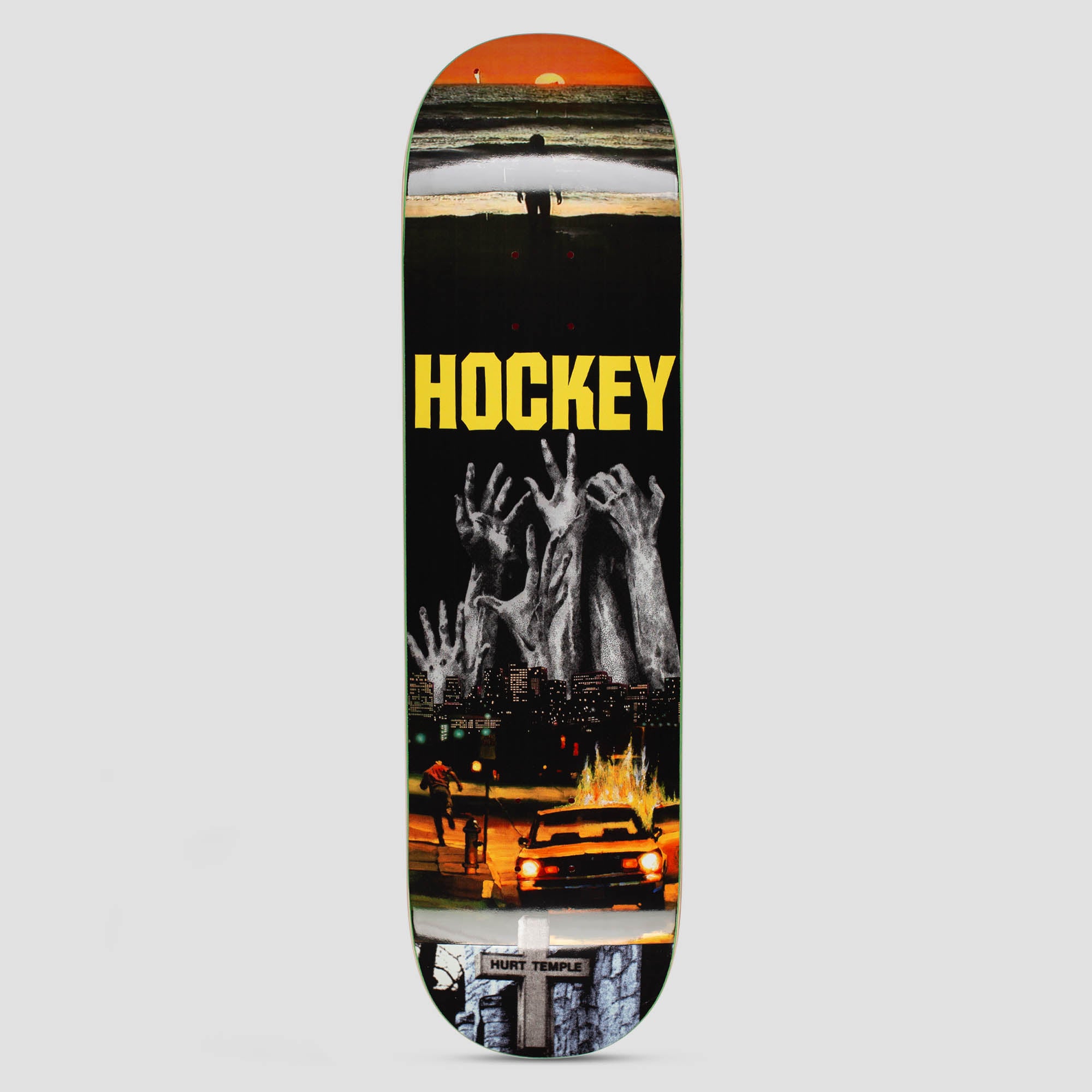 Hockey 8.5 Andrew Allen Hurt Temple Skateboard Deck Shape 1