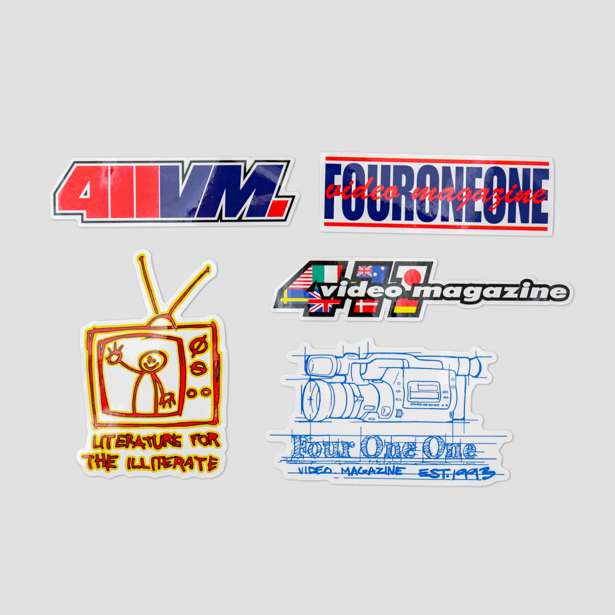 411 Logos Assorted Sticker Pack – Slam City Skates