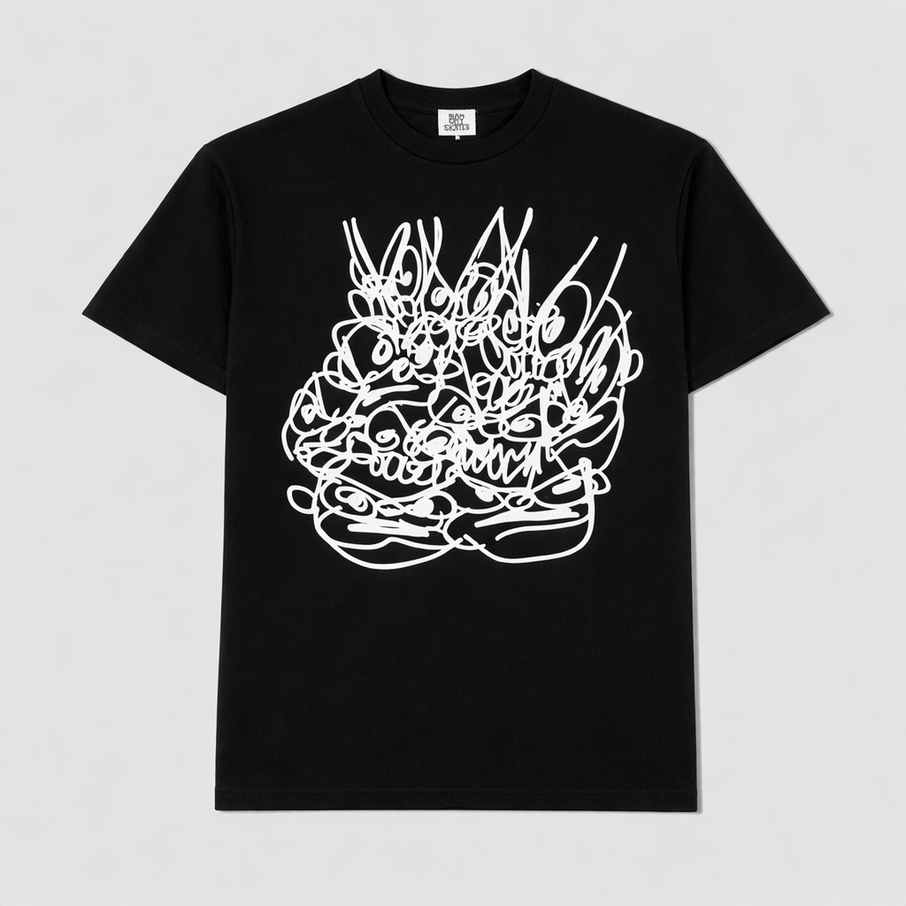 Slam City Skates x Slawn Faces T-Shirt Black