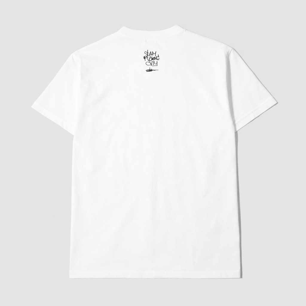 Slam City Skates x Slawn No Pockets T-Shirt White