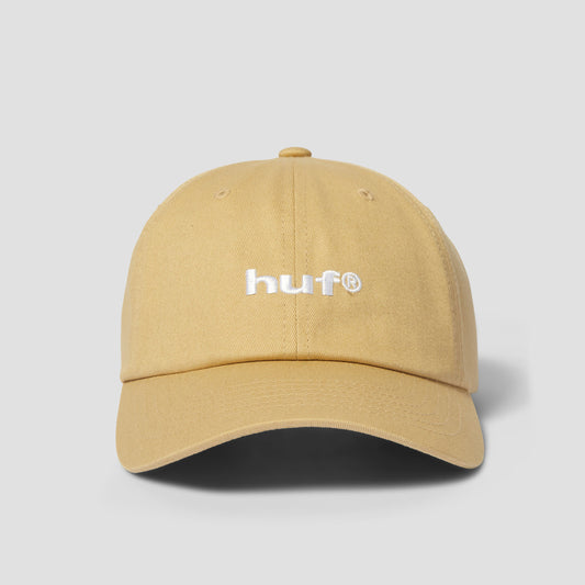 HUF 89 Embroidered 6 Panel CV Hat Khaki / White