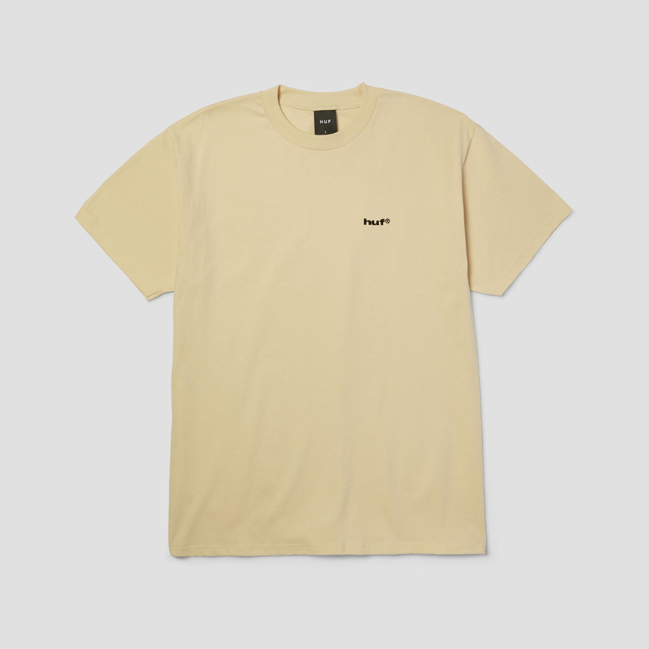 HUF 89 Embroidered T-Shirt Cream / Black