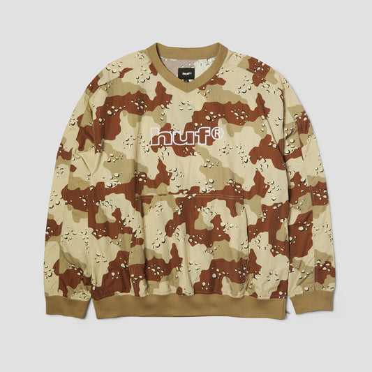 HUF 89 Pullover Camo Windshirt Brown