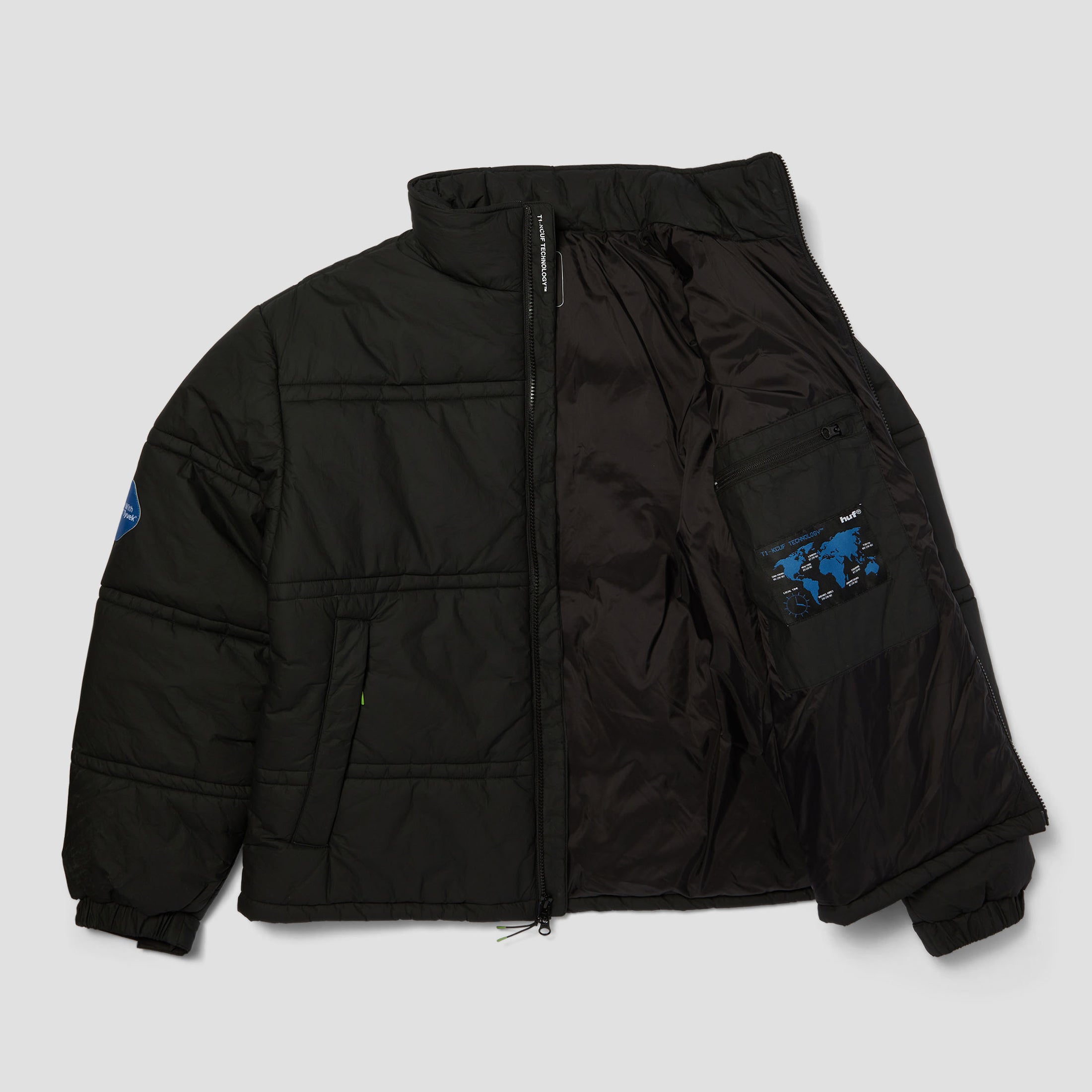 HUF 89 Tyvek Puffer Jacket Black
