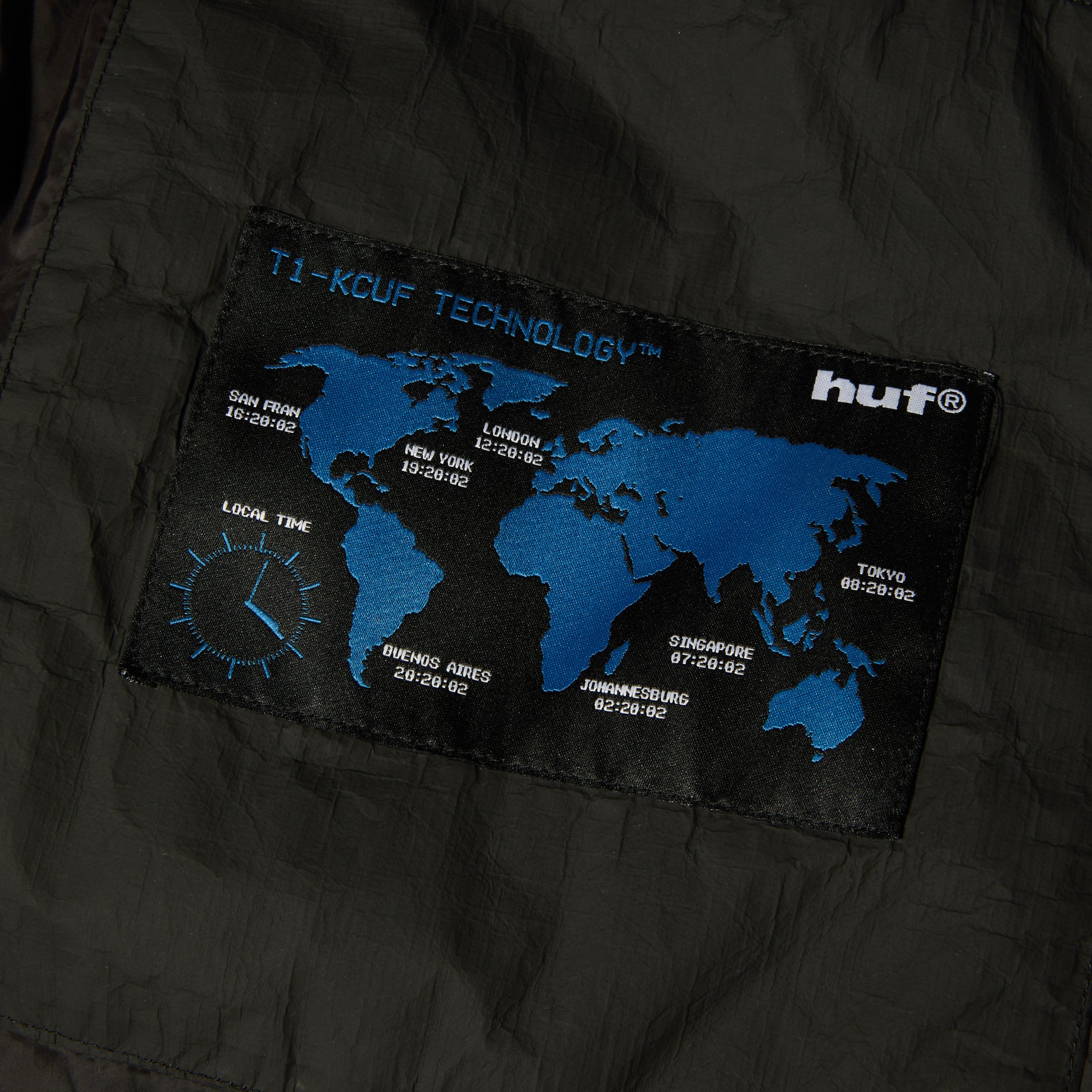 HUF 89 Tyvek Puffer Jacket Black