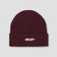 Load image into Gallery viewer, HUF All Caps Cuff Beanie Burgundy
