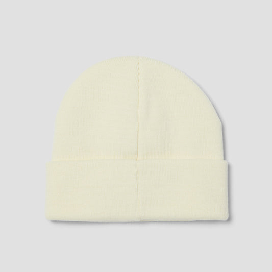 HUF All Caps Cuff Beanie Cream