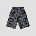 Load image into Gallery viewer, Always Croc Print Denim Shorts Black
