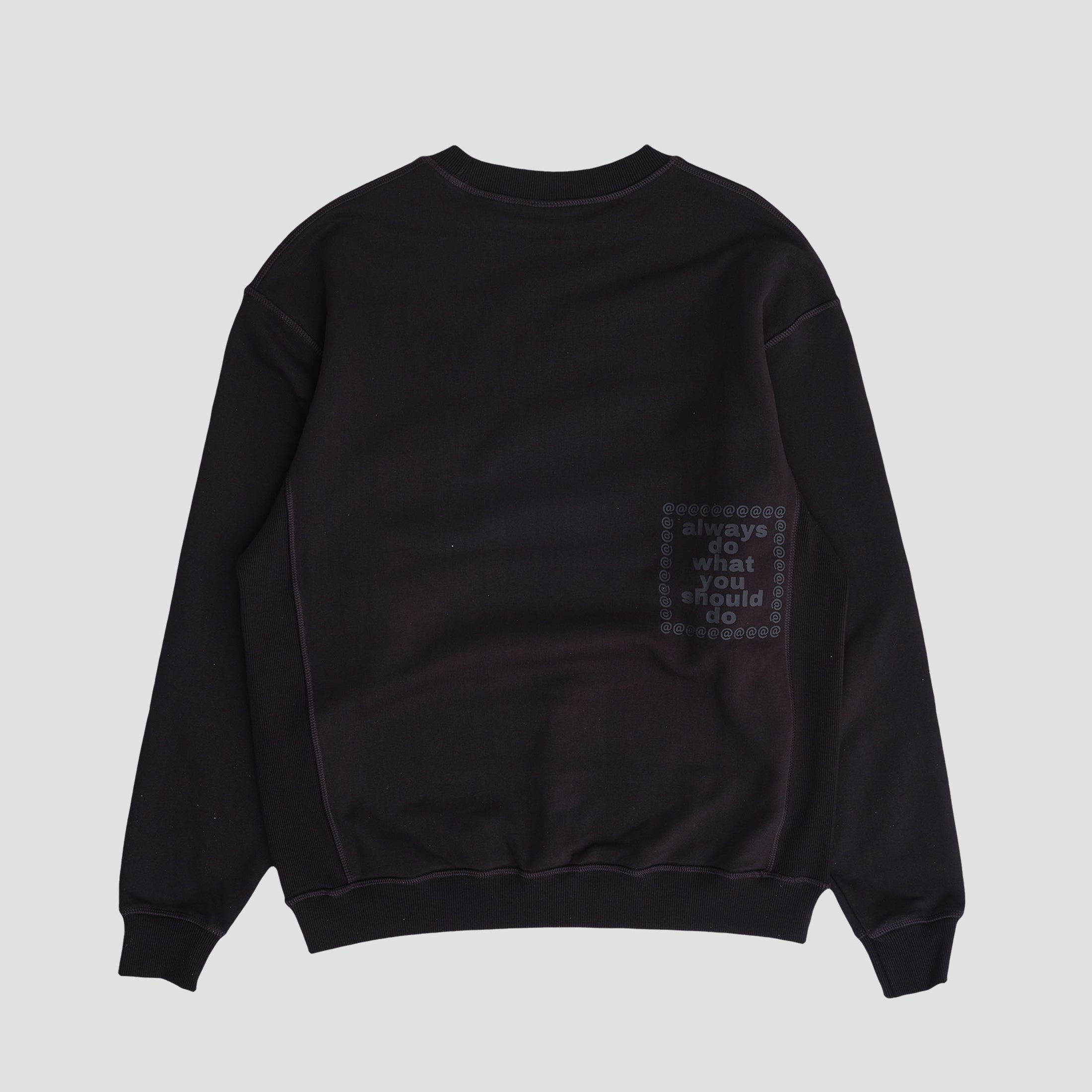Always Zach Logo Embroiderd Crew Black