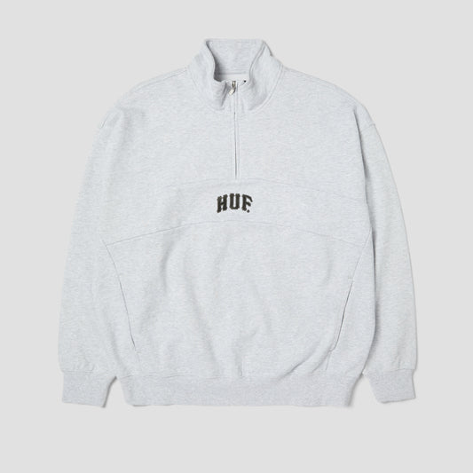 HUF Arch Enzyme 1/4 Zip Fleece Heather Grey