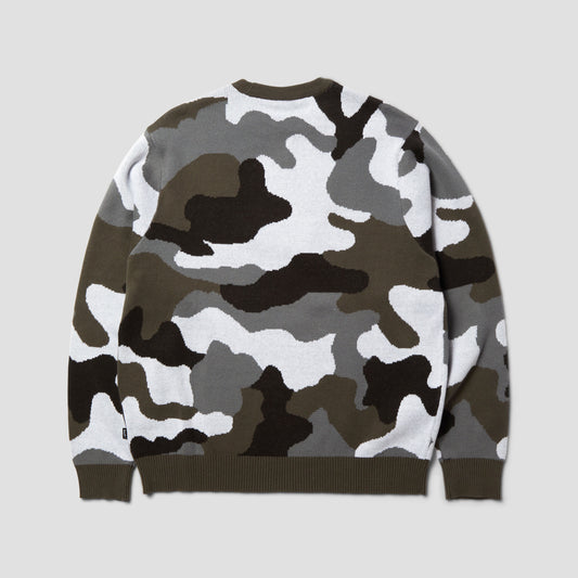 HUF Arch Jacquard Camo Crewneck Camo