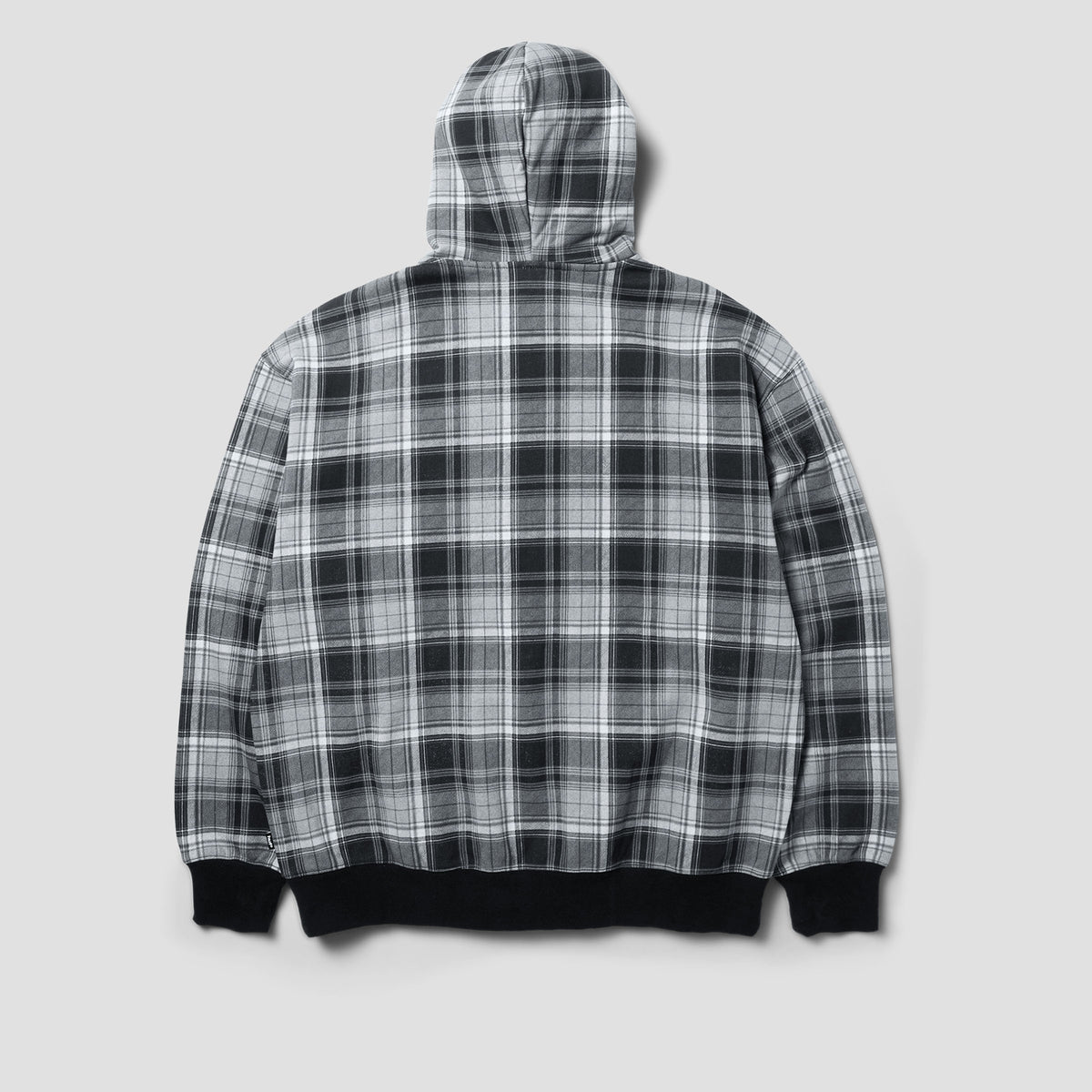 HUF Arch Plaid Full Zip Heavyweight Hoodie Black