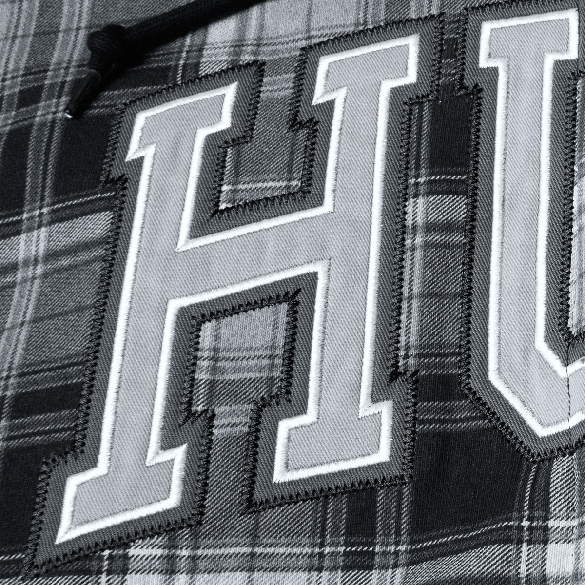 HUF Arch Plaid Full Zip Heavyweight Hoodie Black