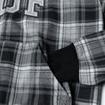 Load image into Gallery viewer, HUF Arch Plaid Full Zip Heavyweight Hoodie Black
